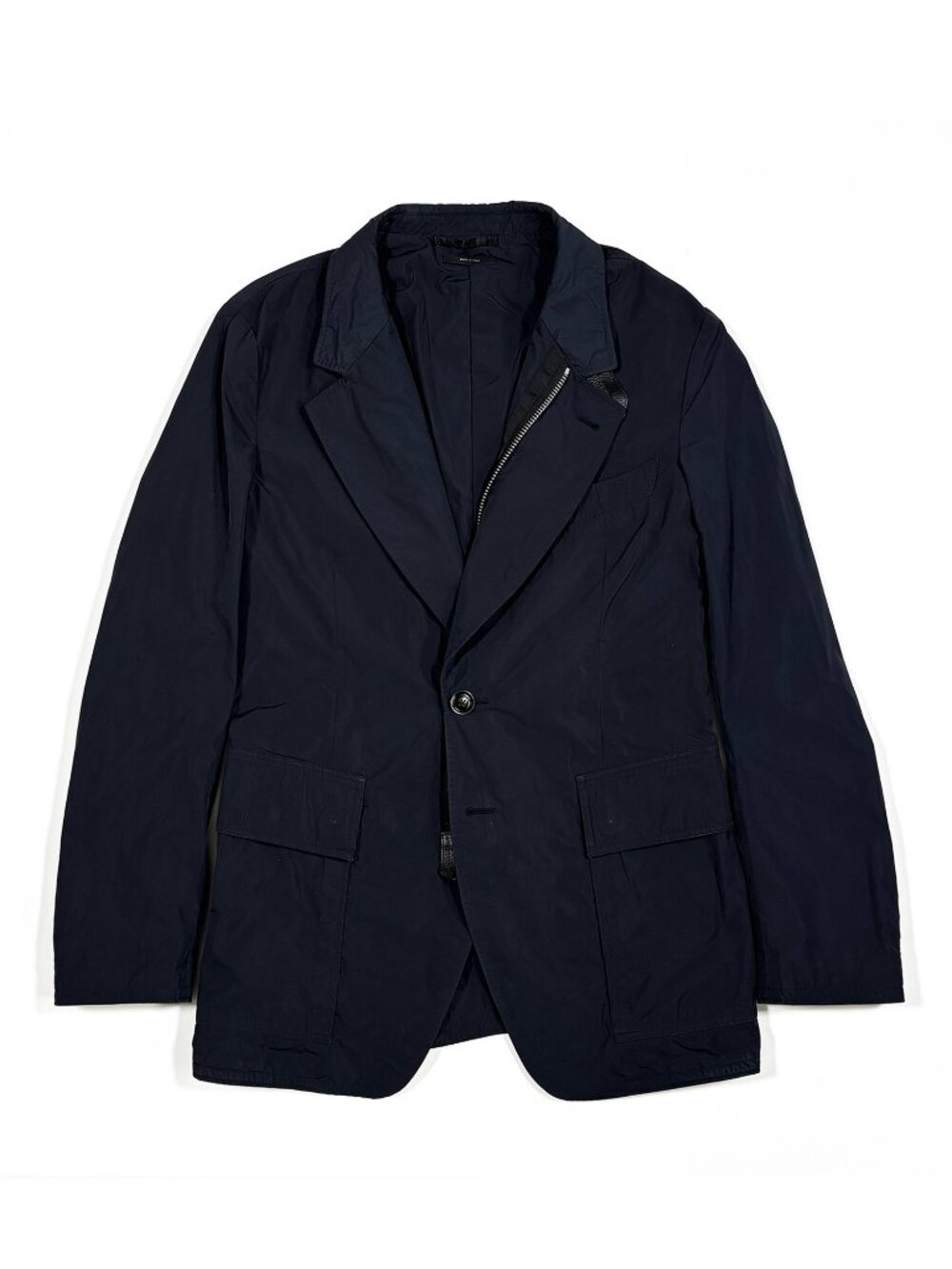 TOM FORD Compact Nylon Sartorial Blazer Technical Jacket Navy Size 50